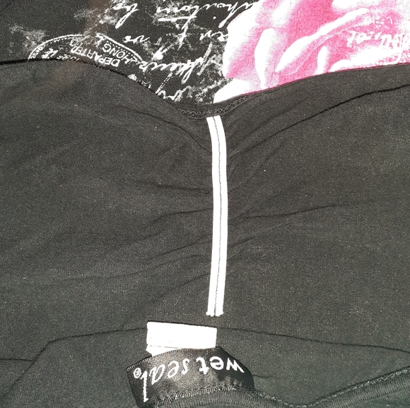 Wet Seal Black Roses & Butterflies strapless - Picture 6 of 6